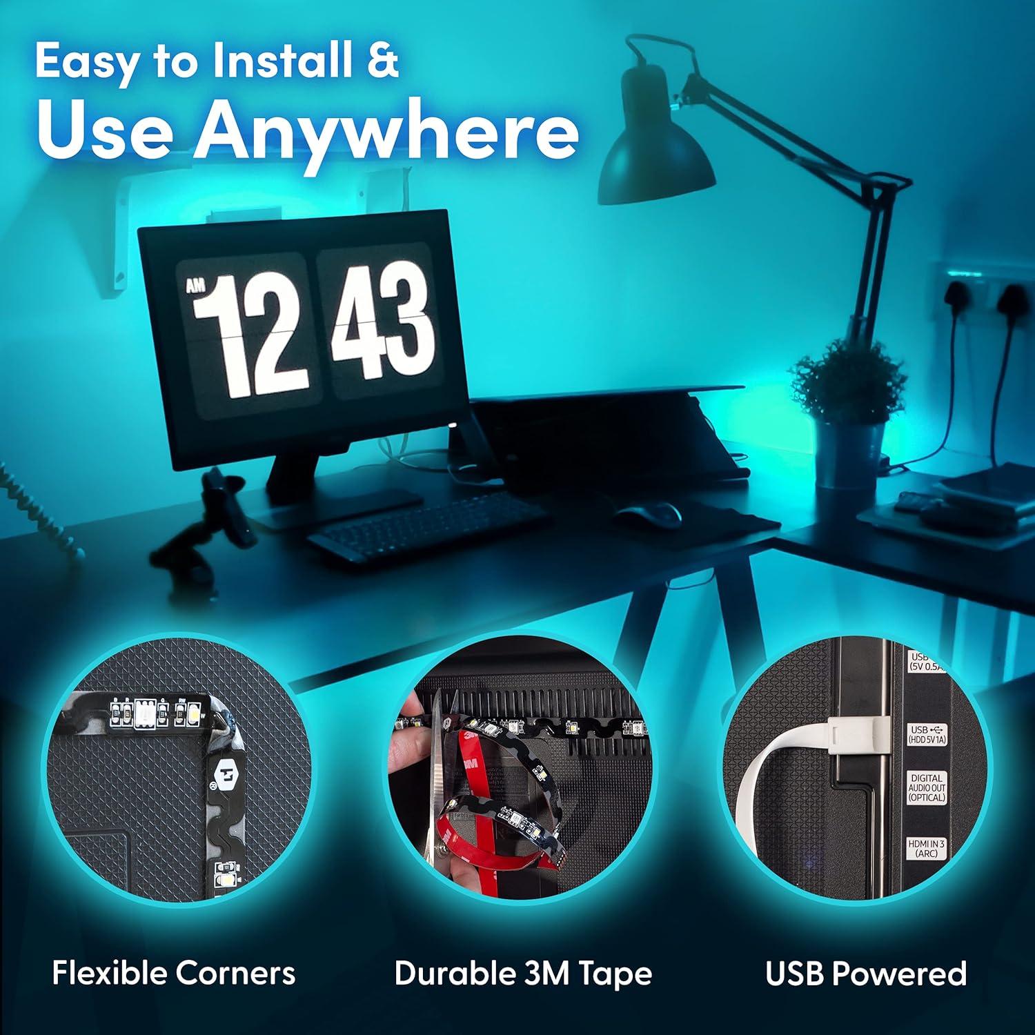 Luces de tira LED Power Practical 99 cm con control remoto