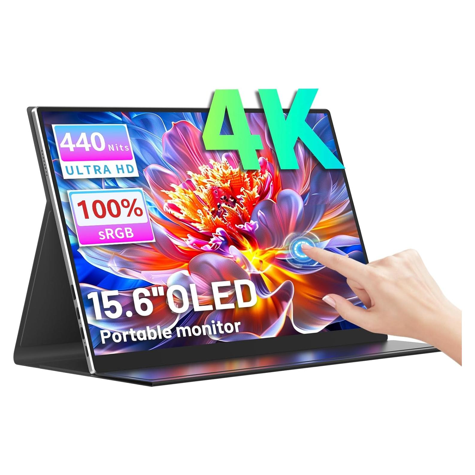 Monitor Portátil 15.6" 4K OLED Táctil USB-C HDMI Sibolan