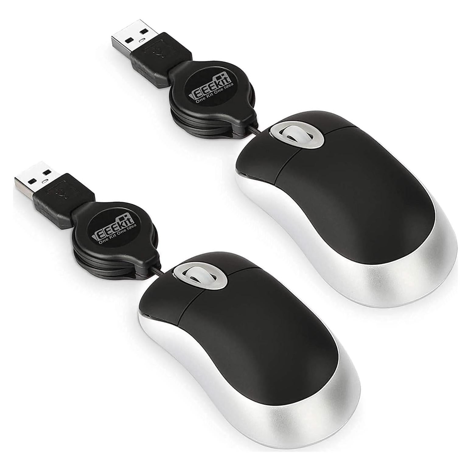 Ratón USB EEEKit Ultra Compacto Negro 3 Botones 7.62x3.99 cm