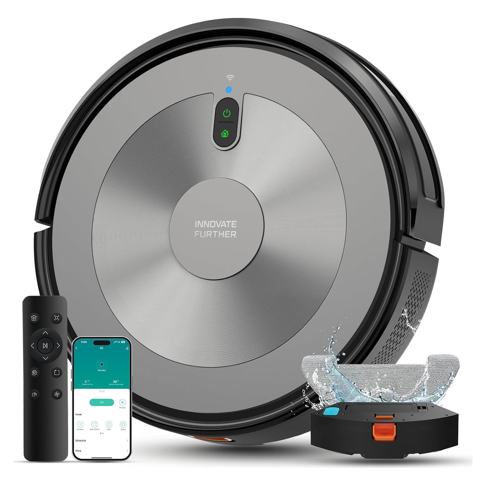 Aspiradora Robótica 2 en 1 AZQQ S2 con Mopa y Succión 4000Pa