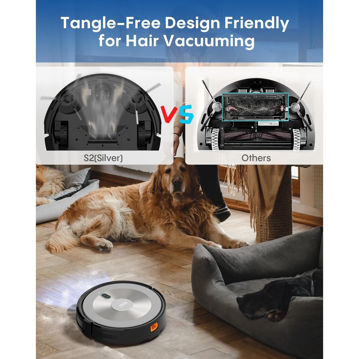 Aspiradora Robótica 2 en 1 AZQQ S2 con Mopa y Succión 4000Pa