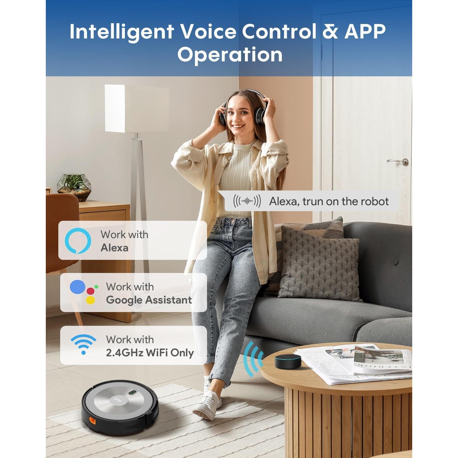 Aspiradora Robótica 2 en 1 AZQQ S2 con Mopa y Succión 4000Pa