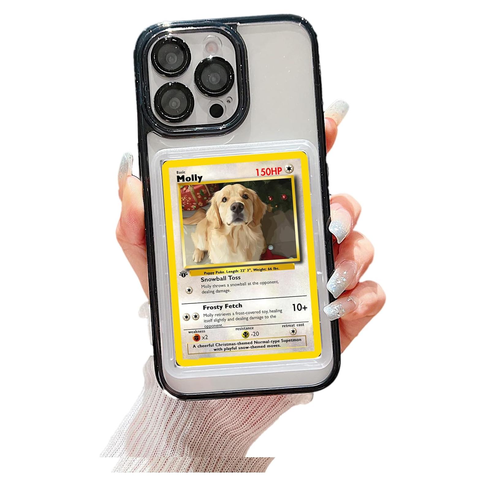 Funda para iPhone 13 iKer con exhibición de tarjetas - Negro