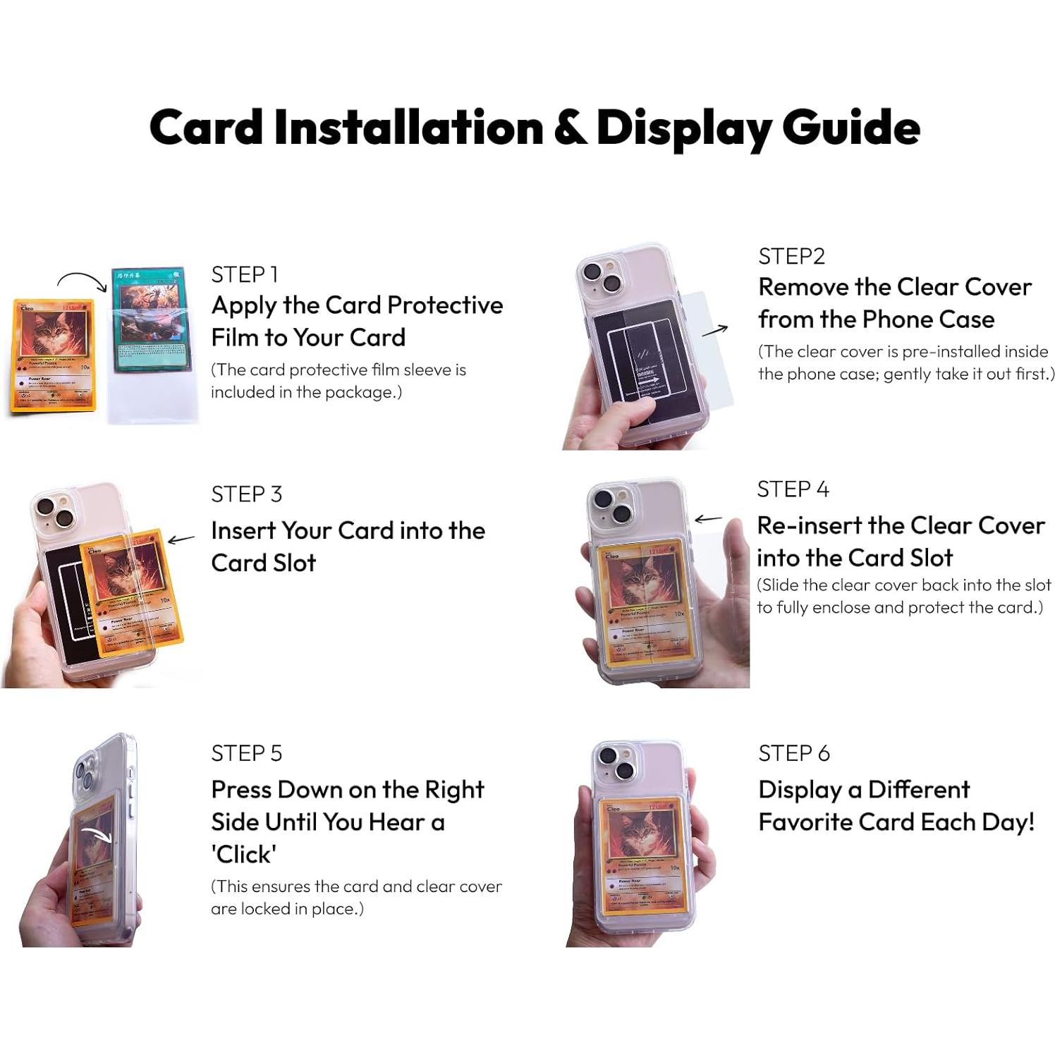 Funda para iPhone 13 iKer con exhibición de tarjetas - Negro