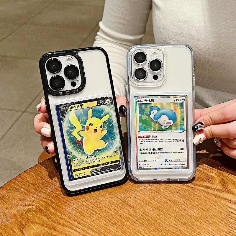 Funda para iPhone 13 iKer con exhibición de tarjetas - Negro