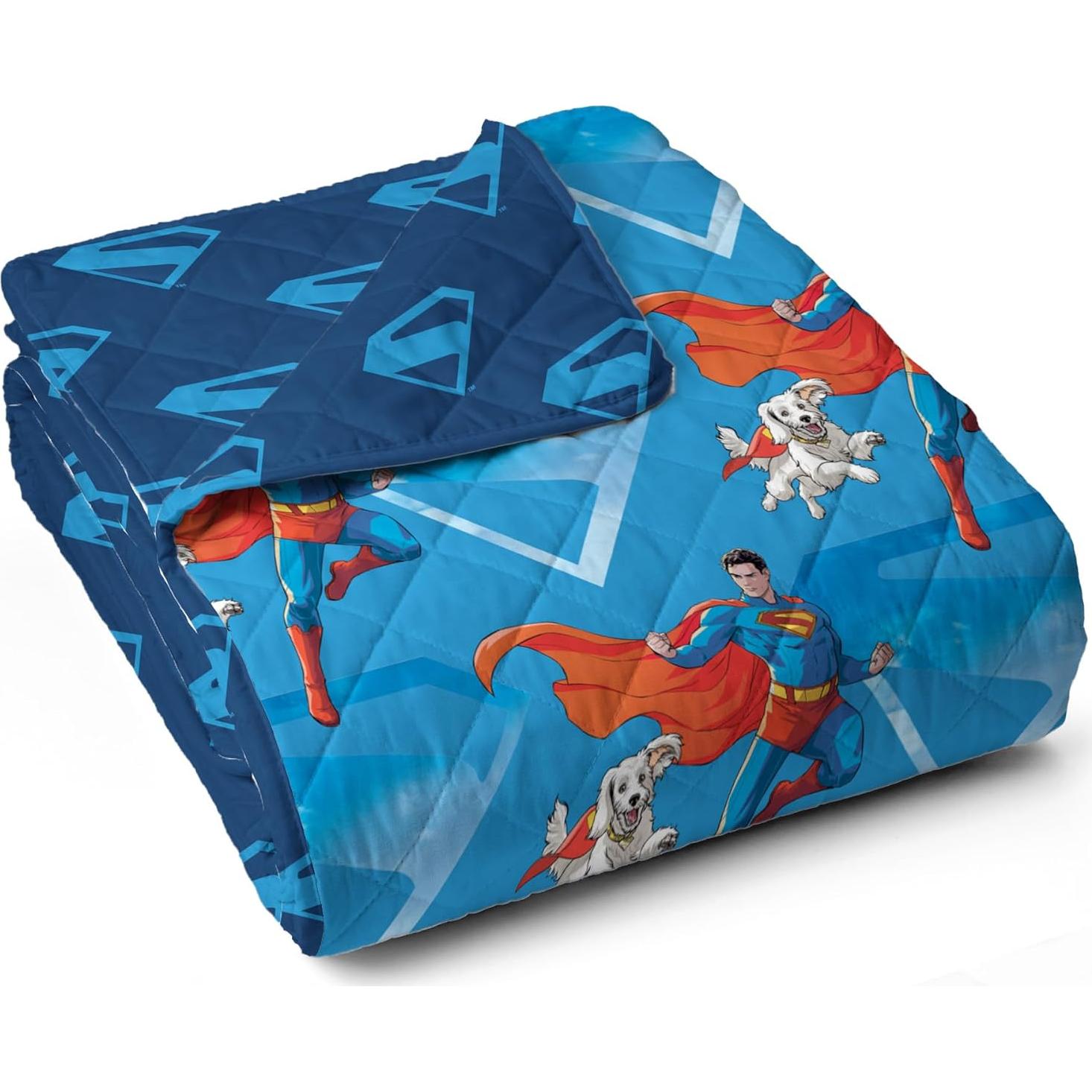 Manta Acolchada Twin Superman Sobre Metrópolis Northwest 152x203cm
