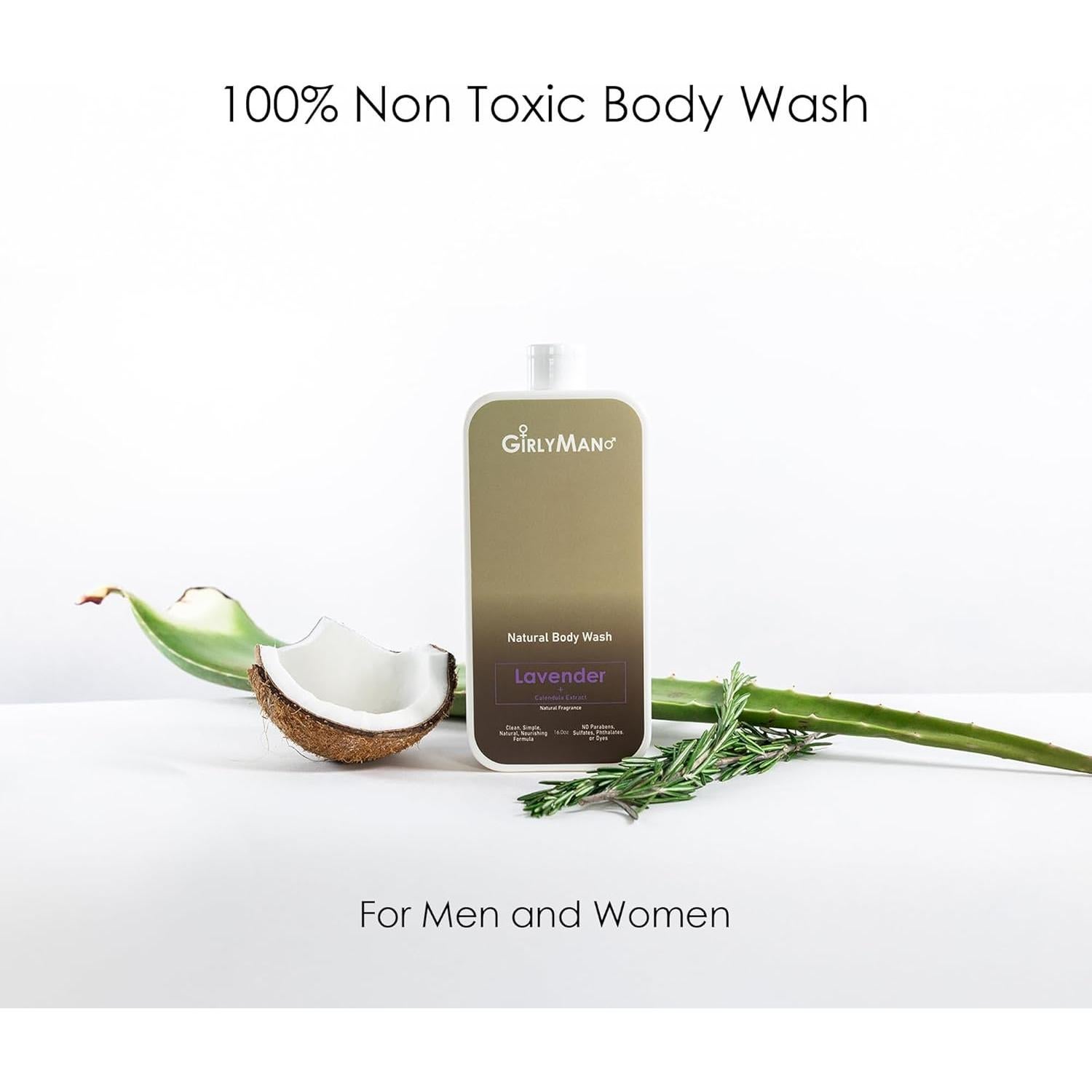 Jabón Corporal Natural GirlyMan con Aceite de Oliva y Aloe - Lavanda