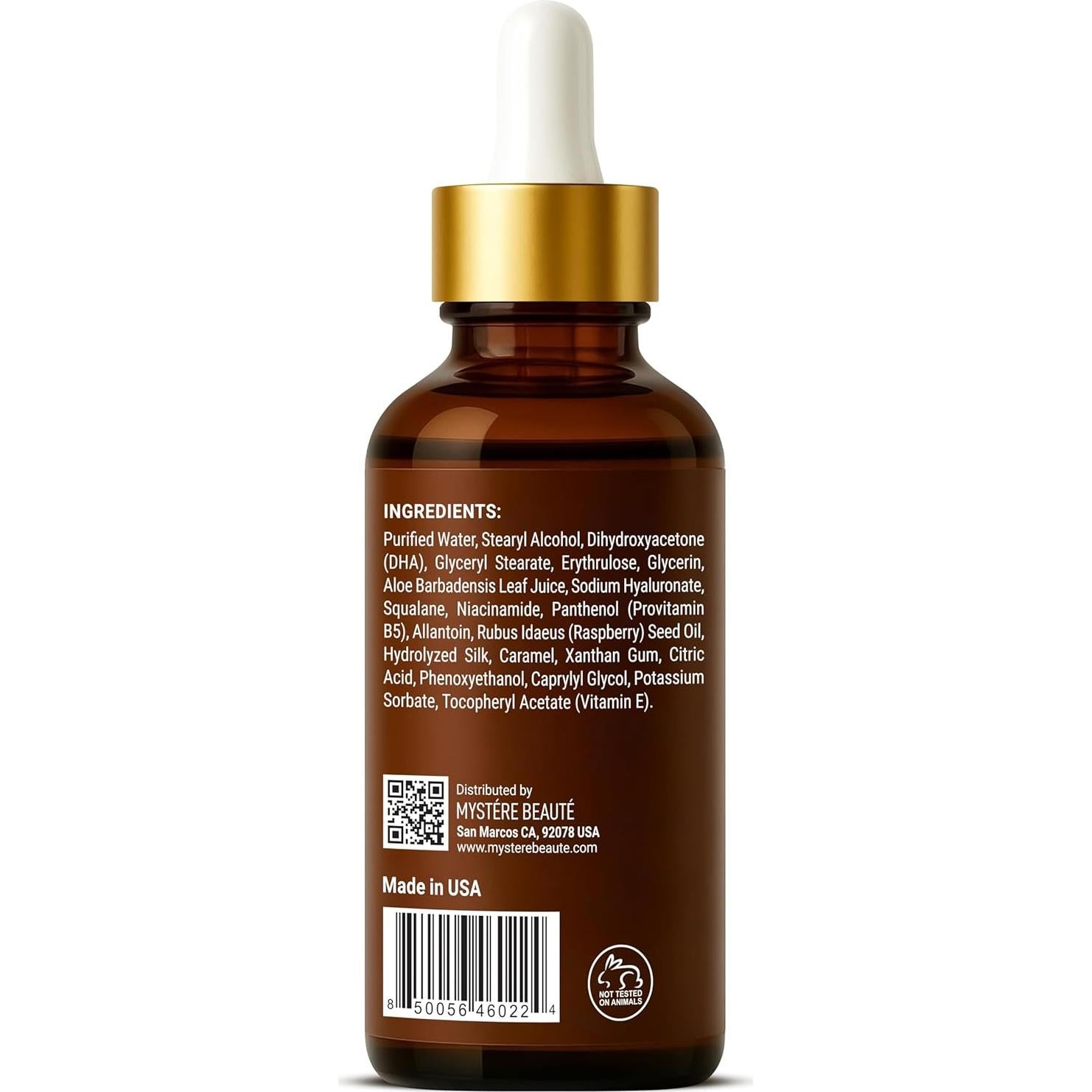 Gotas de Bronceado Hidratantes MYSTERE BEAUTE 29.57 ml Claro/Medio