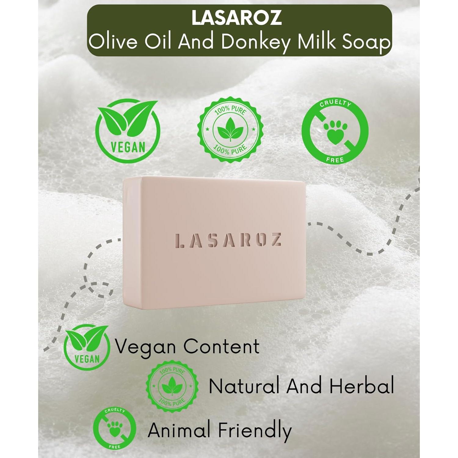 Jabón Orgánico Hidratante Lasaroz 109g - Limpiador Piel y Cabello