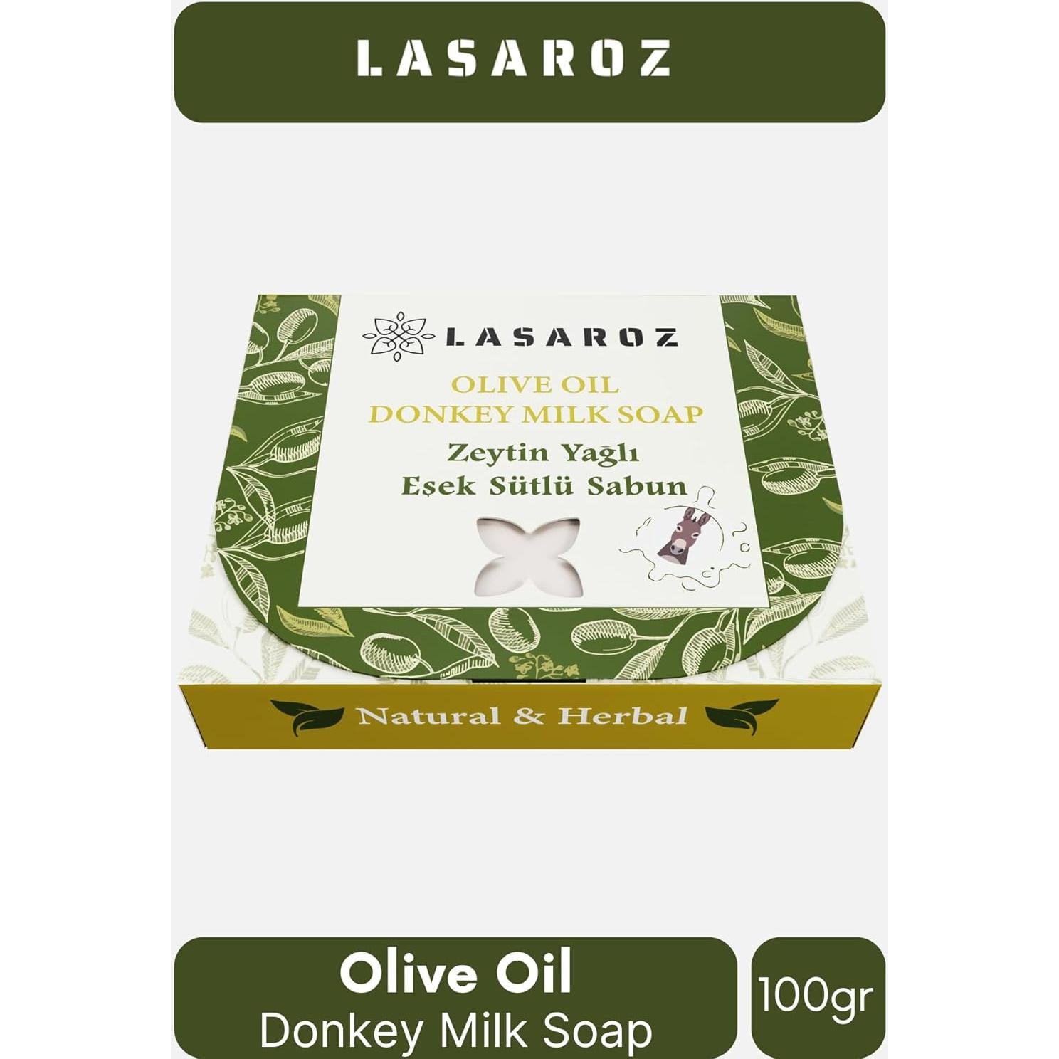 Jabón Orgánico Hidratante Lasaroz 109g - Limpiador Piel y Cabello