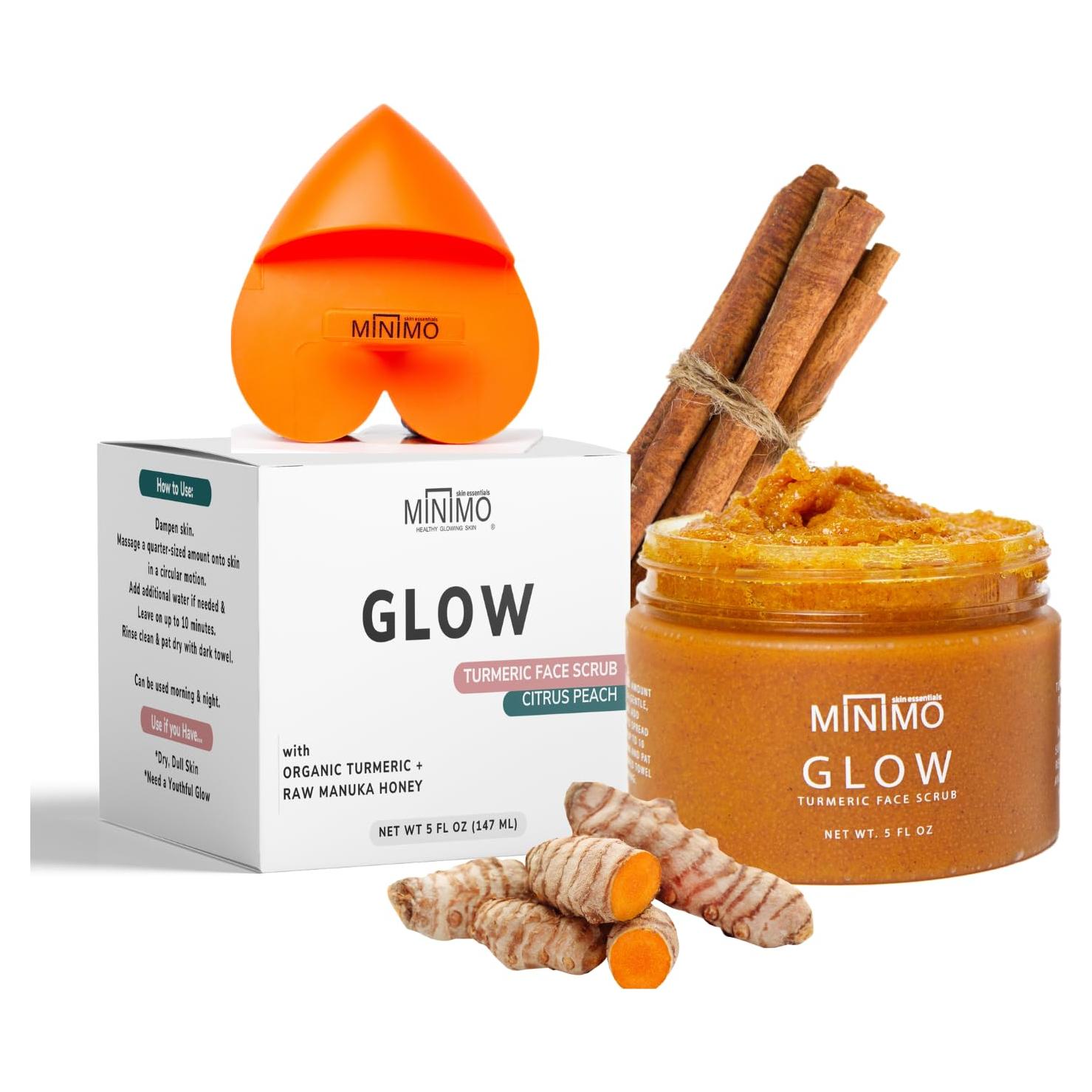Exfoliante Facial de Cúrcuma Minimo Glow 148 ml - Durazno Cítrico