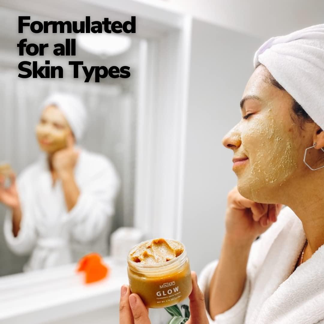 Exfoliante Facial de Cúrcuma Minimo Glow 148 ml - Durazno Cítrico
