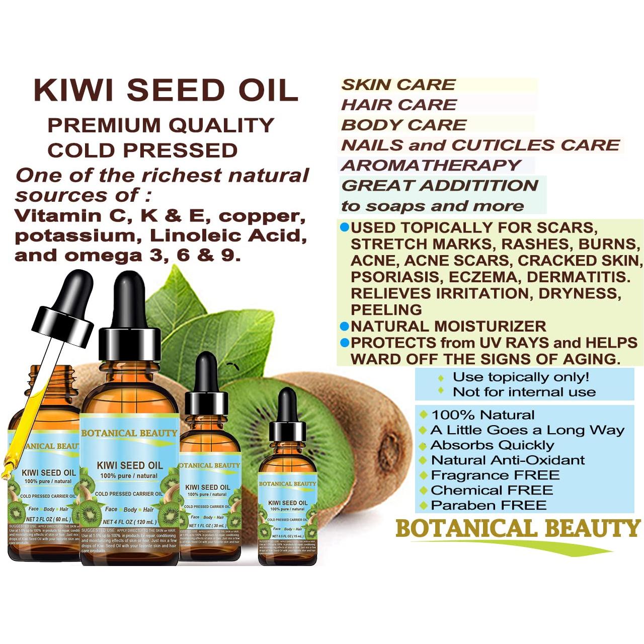 Aceite de Semilla de Kiwi 100% Puro Belleza Botánica 14.79 ml
