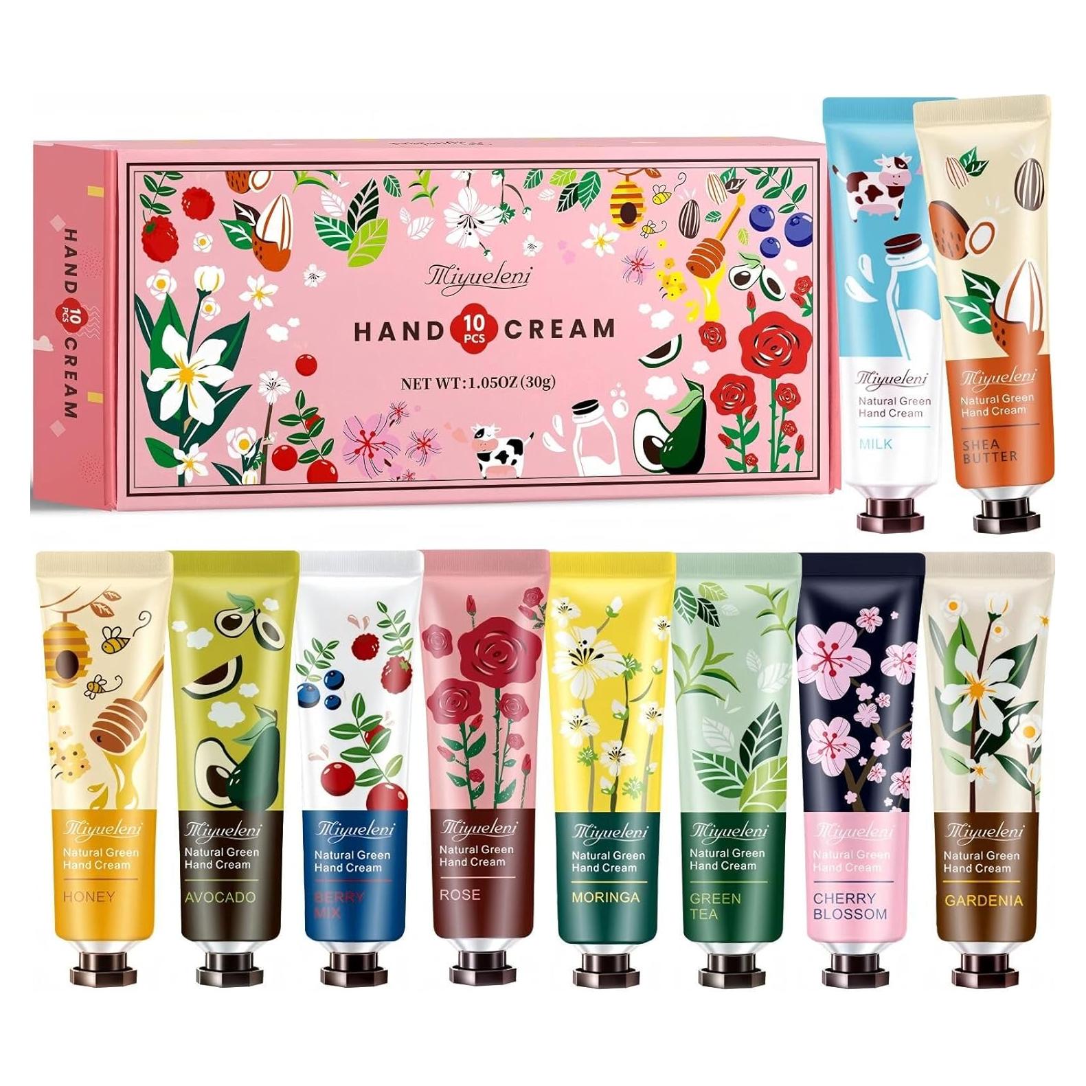 Set de 10 Cremas de Manos Hidratantes MIYUELENI 30ml