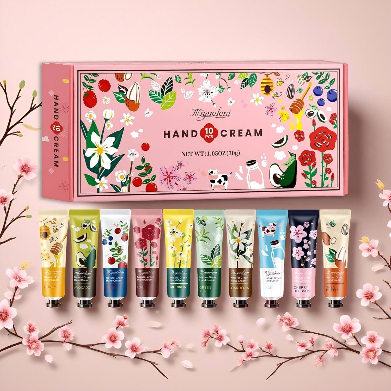 Set de 10 Cremas de Manos Hidratantes MIYUELENI 30ml