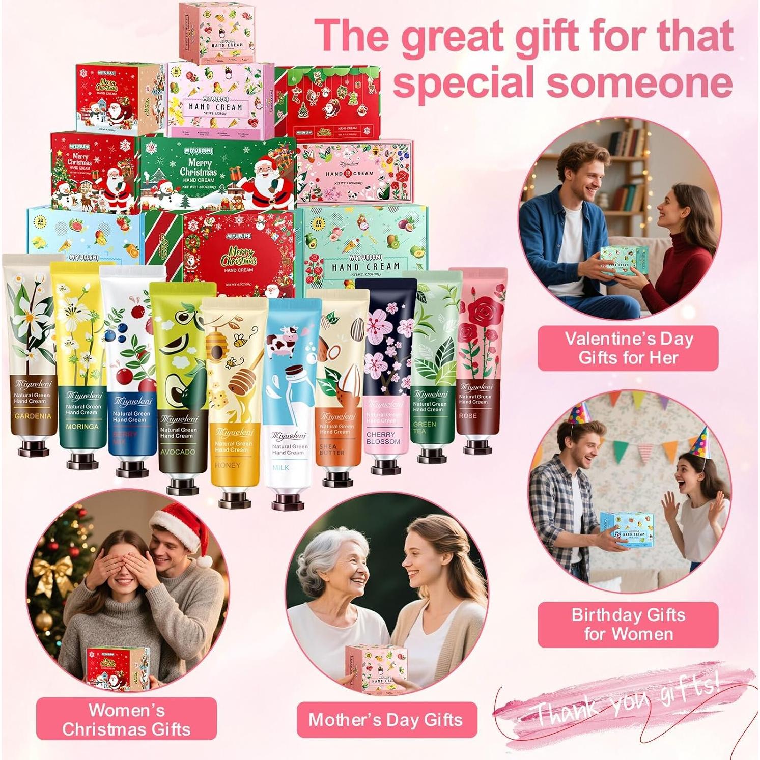 Set de 10 Cremas de Manos Hidratantes MIYUELENI 30ml