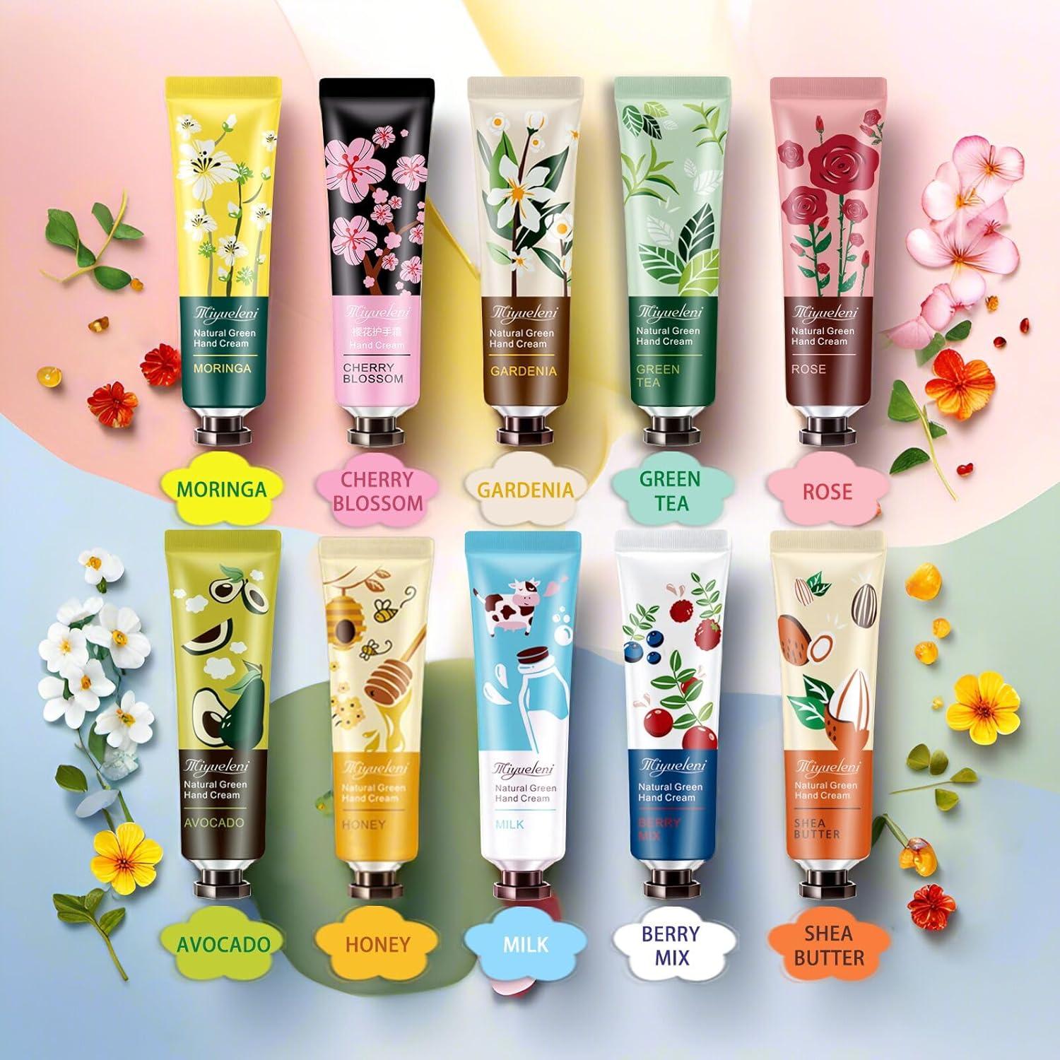 Set de 10 Cremas de Manos Hidratantes MIYUELENI 30ml