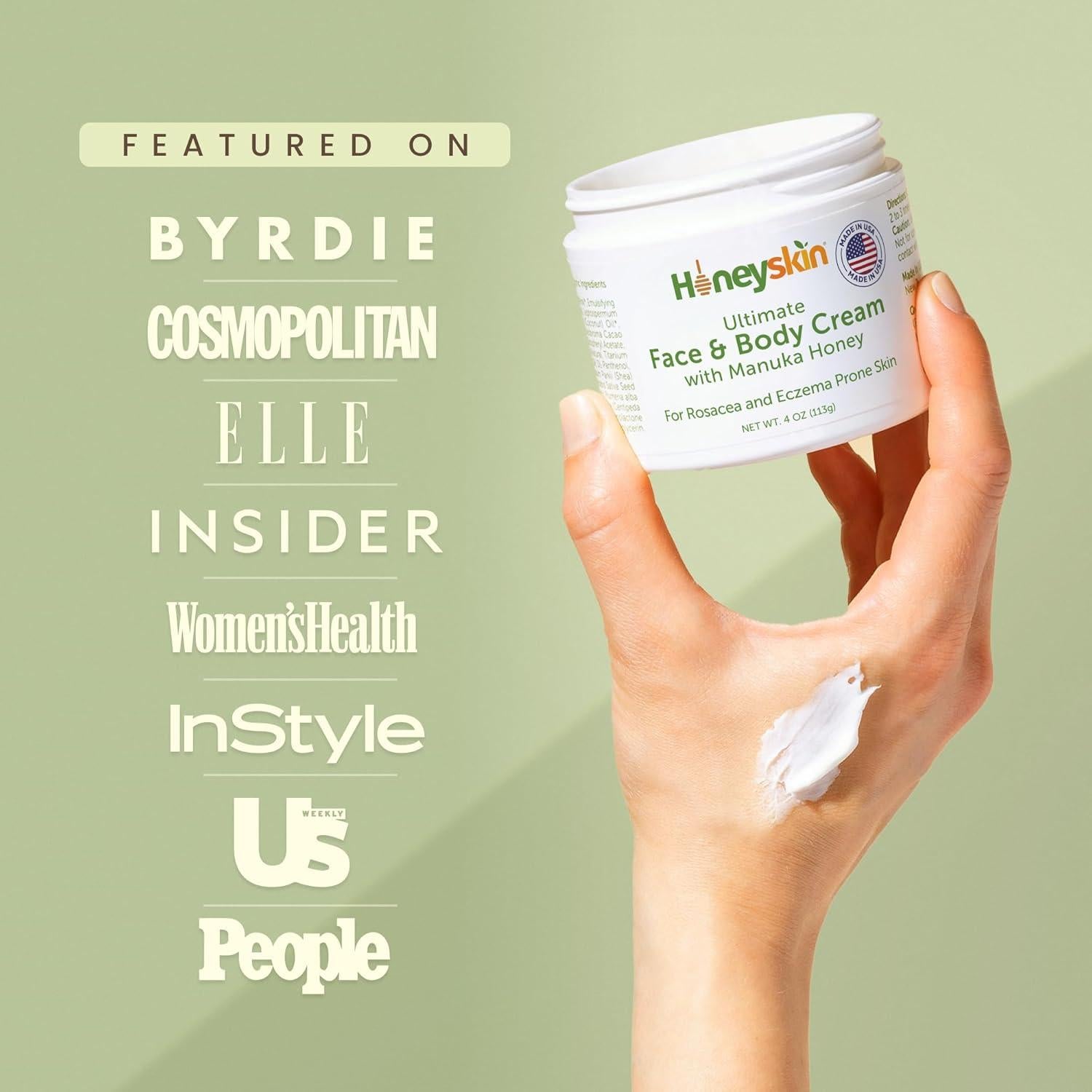 Hidratante Facial y Crema Corporal Orgánica Miel de Manuka 113g