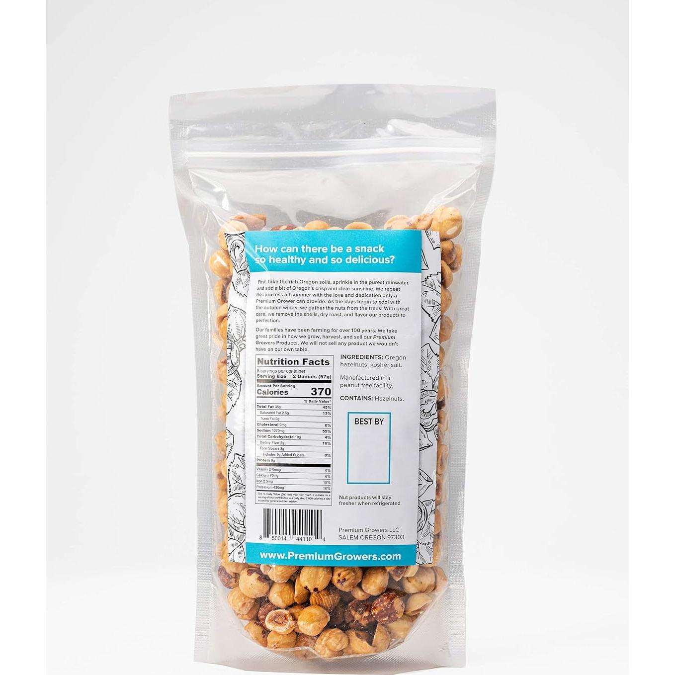 Avellanas Tostadas Oregon Farm To Table - Ligeramente Saladas - 453g