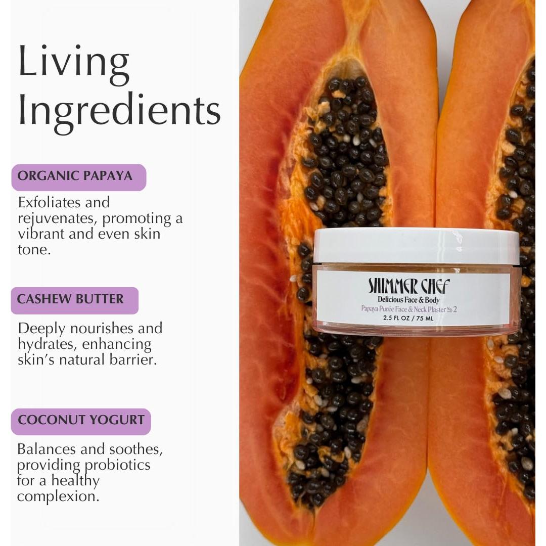 Máscara Facial SHIMMER CHEF Puré de Papaya 70.87 g