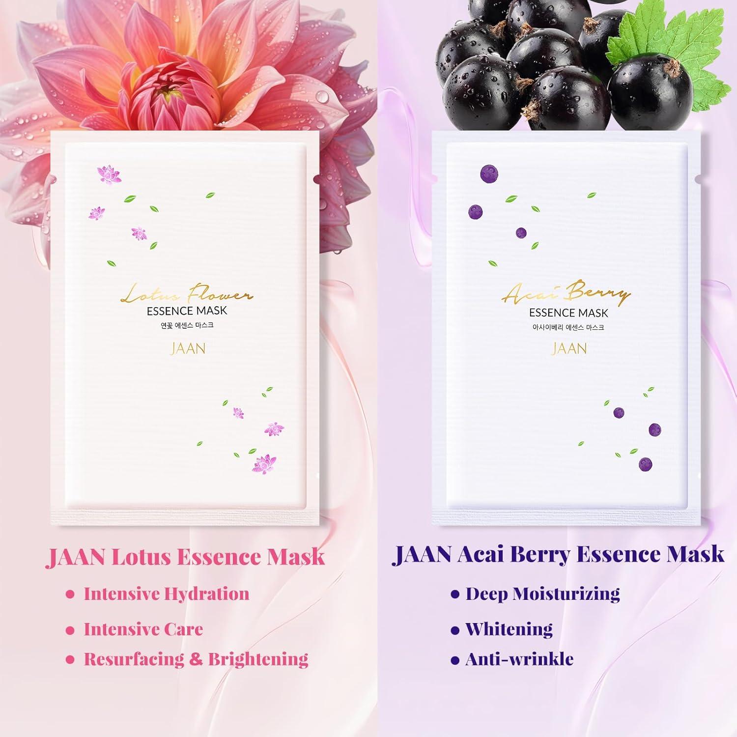 Máscara Hidratante Acai Berry JAAN - Set de 10 Piezas