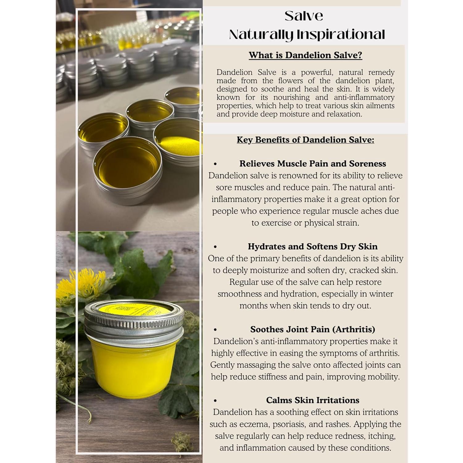 Ungüento de Diente de León Inspiración Natural 56.7g Multiusos