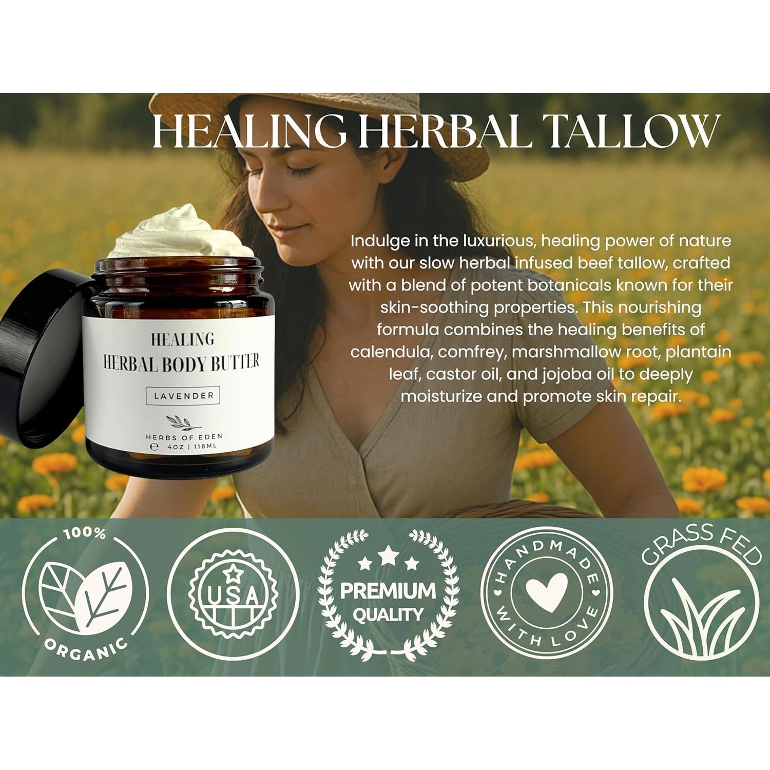 Manteca de Hierbas Orgánica Batida 113.4g - Hierbas del Edén