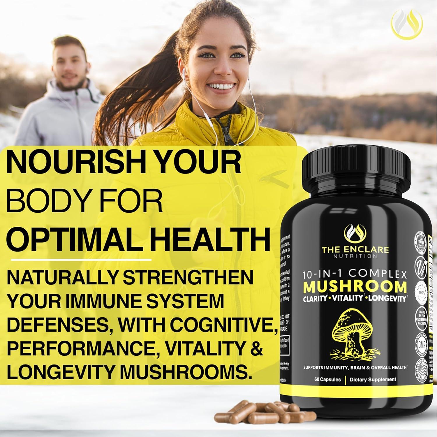 Suplemento de Hongos Enclare 10 en 1 Inmunológico 81g