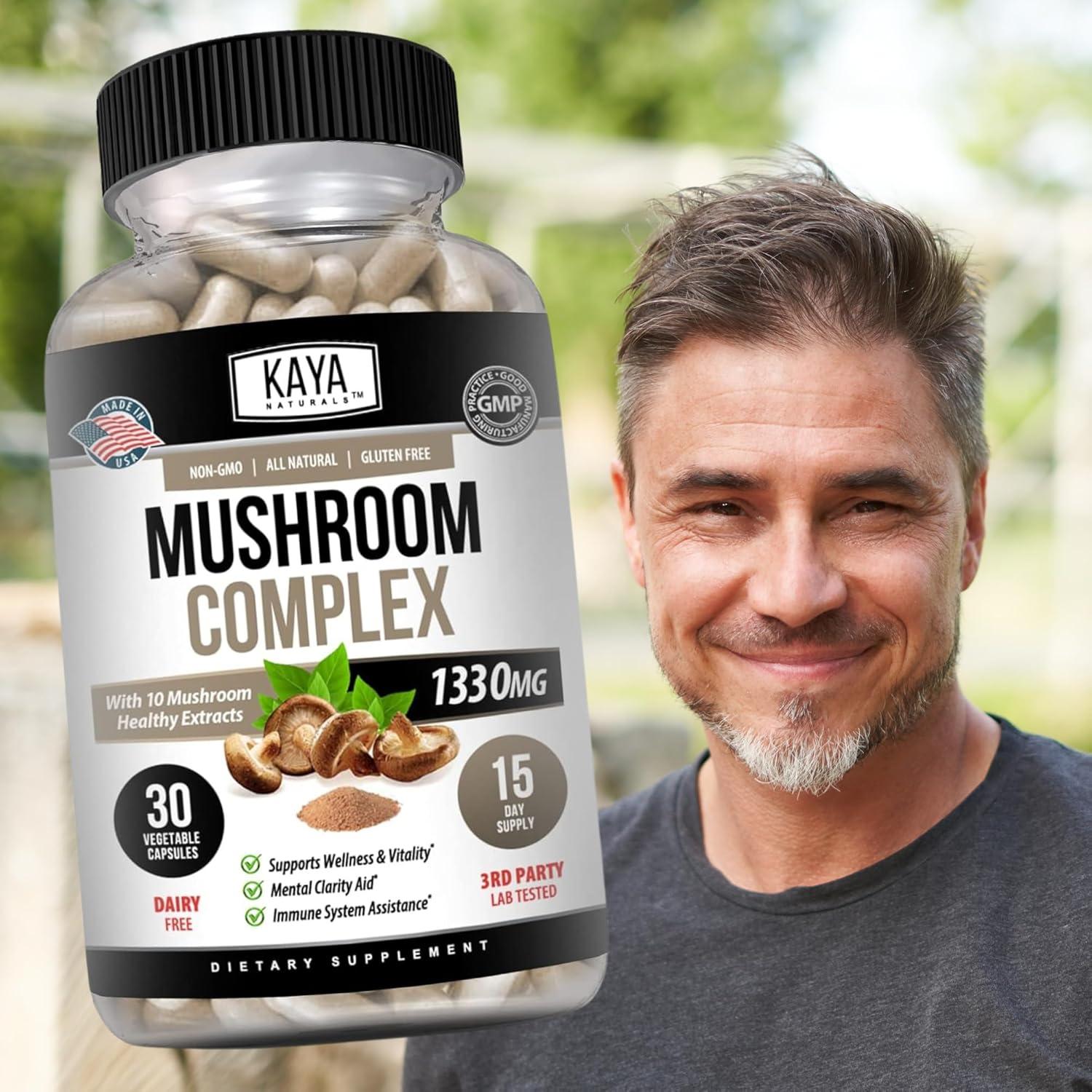 Kaya Naturals Complejo de Hongos Premium 1995mg - 30 Cápsulas