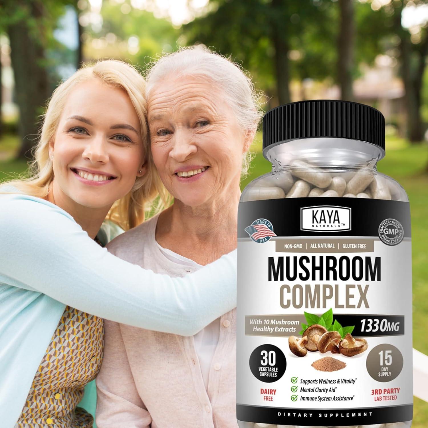 Kaya Naturals Complejo de Hongos Premium 1995mg - 30 Cápsulas