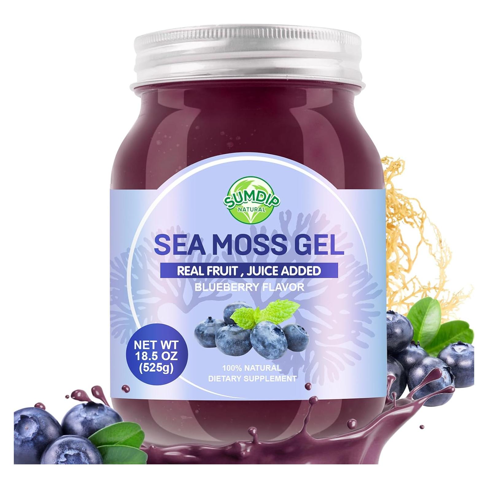 Gel de Musgo Marino Irlandés 550g - Sabor Arándano - Suplemento Natural