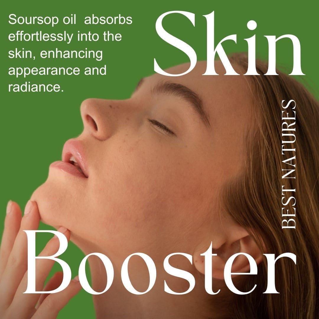 Virgin Soursop Oil (Anona Muricata, Graviola, Guanabana) – 100% Pure, Organic, Cold-Pressed, Unrefined – 1oz - 30ml – Natural Facial Oil & Moisturizer for Dry, Damaged, or Sensitive Skin.