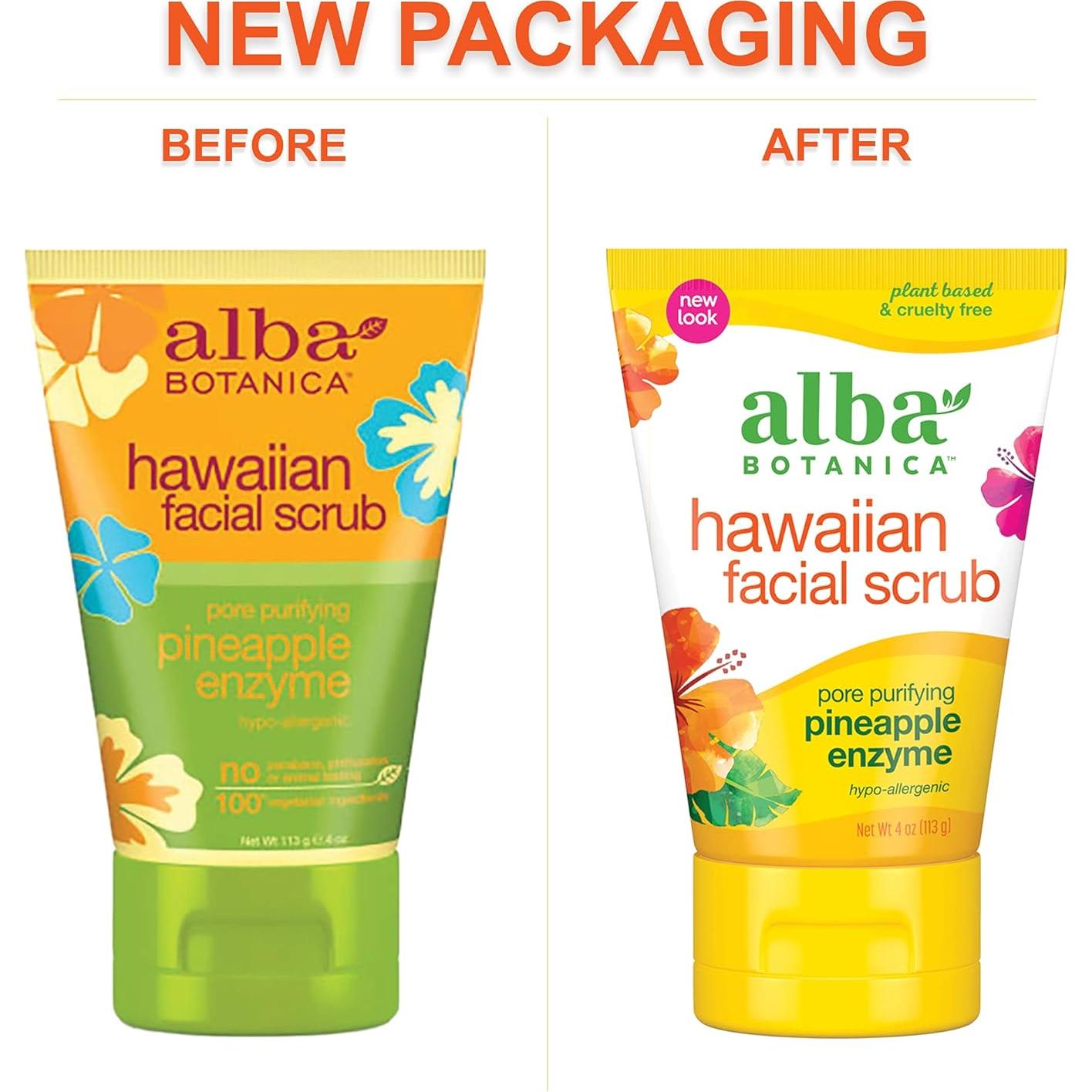 Exfoliante Facial Hawaiano Alba Botanica 113.4 g Enzima de Piña