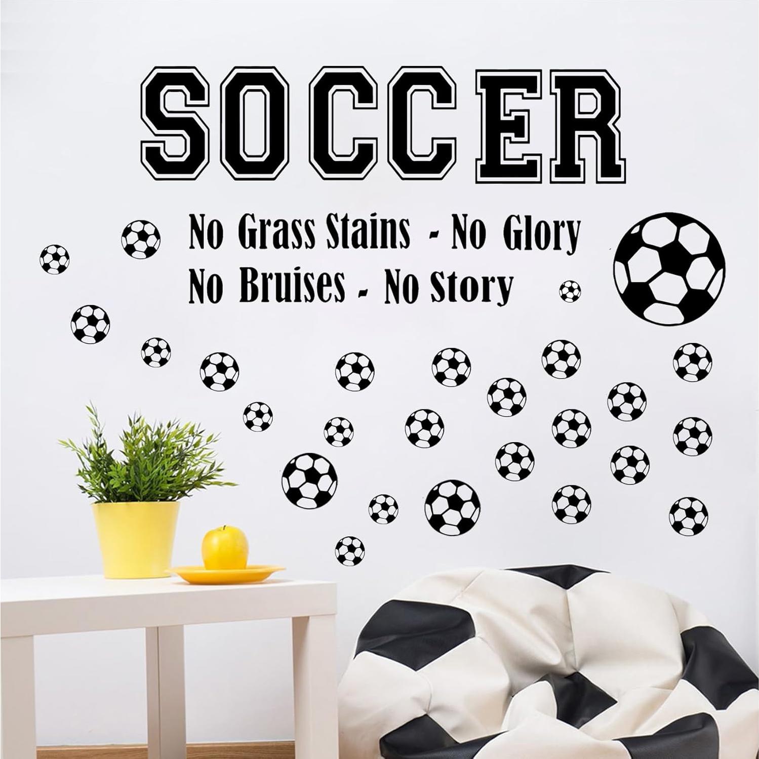 Calcomanías de Fútbol Hanlongyu - Decoración de Pared para Niños