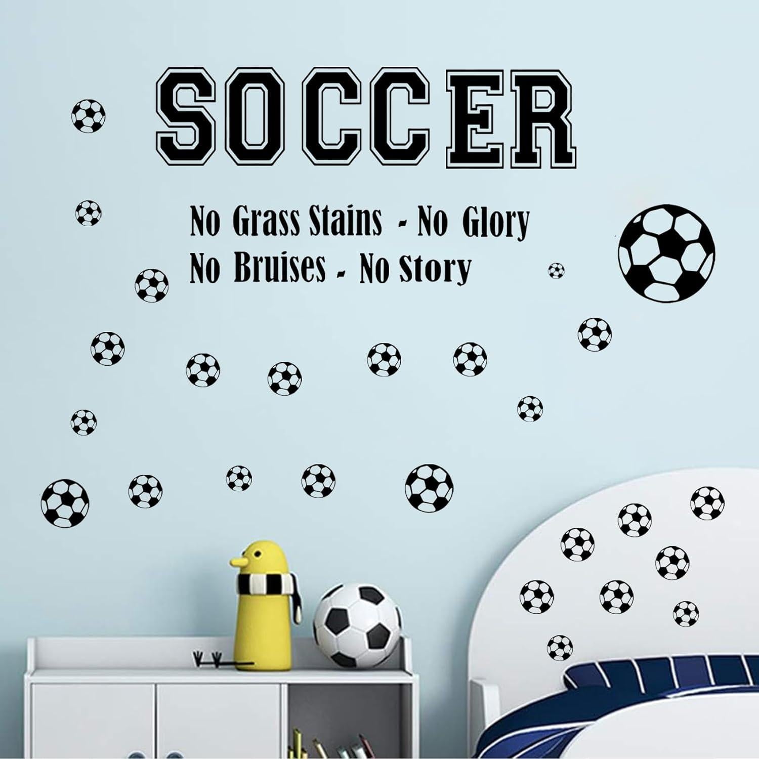 Calcomanías de Fútbol Hanlongyu - Decoración de Pared para Niños