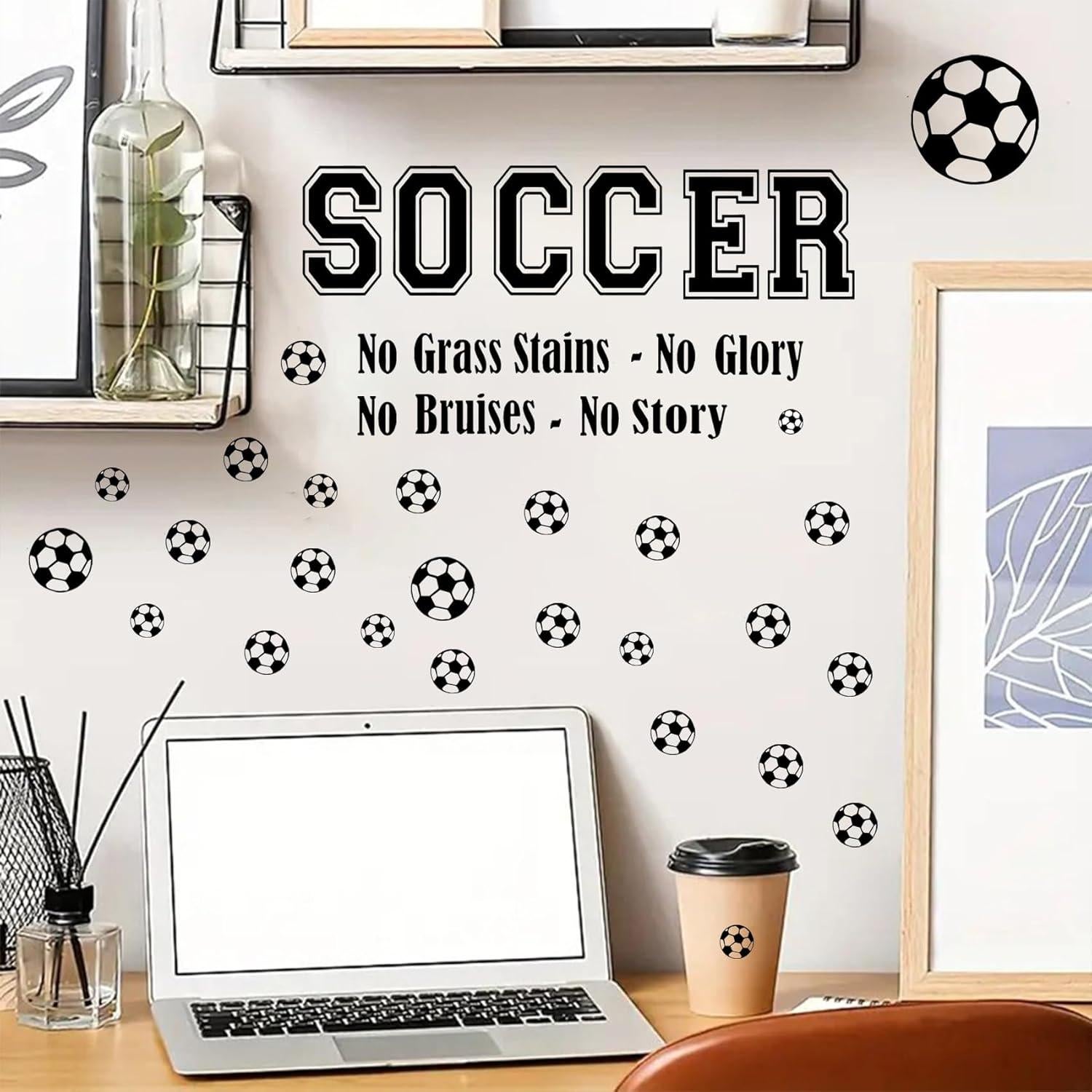 Calcomanías de Fútbol Hanlongyu - Decoración de Pared para Niños
