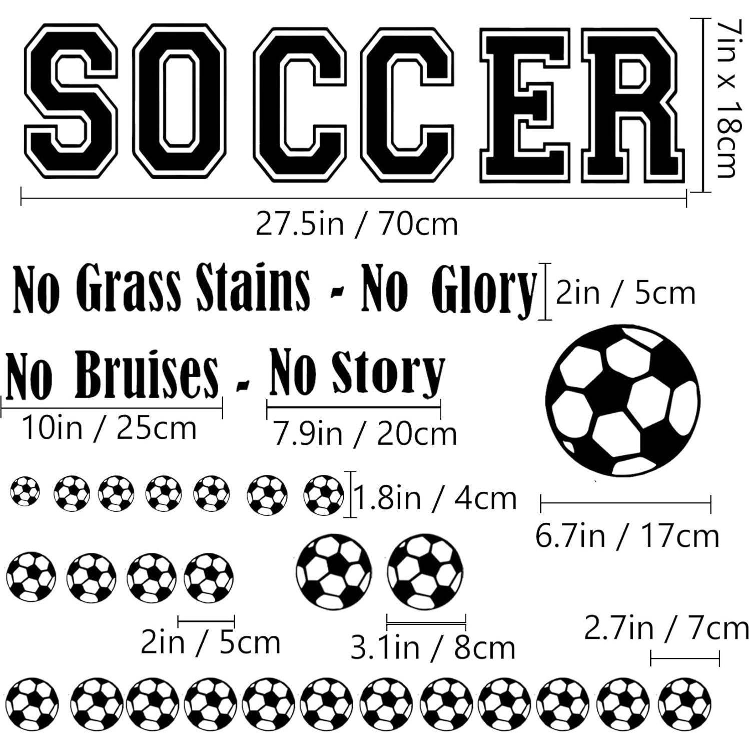 Calcomanías de Fútbol Hanlongyu - Decoración de Pared para Niños