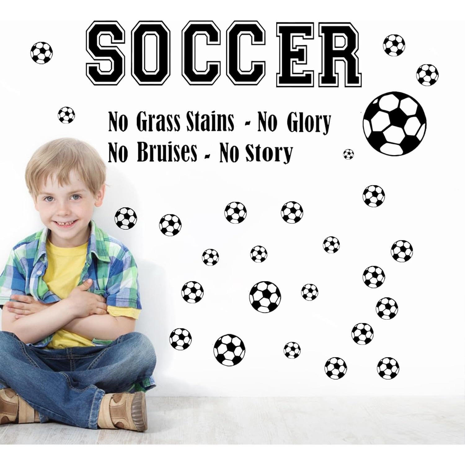 Calcomanías de Fútbol Hanlongyu - Decoración de Pared para Niños