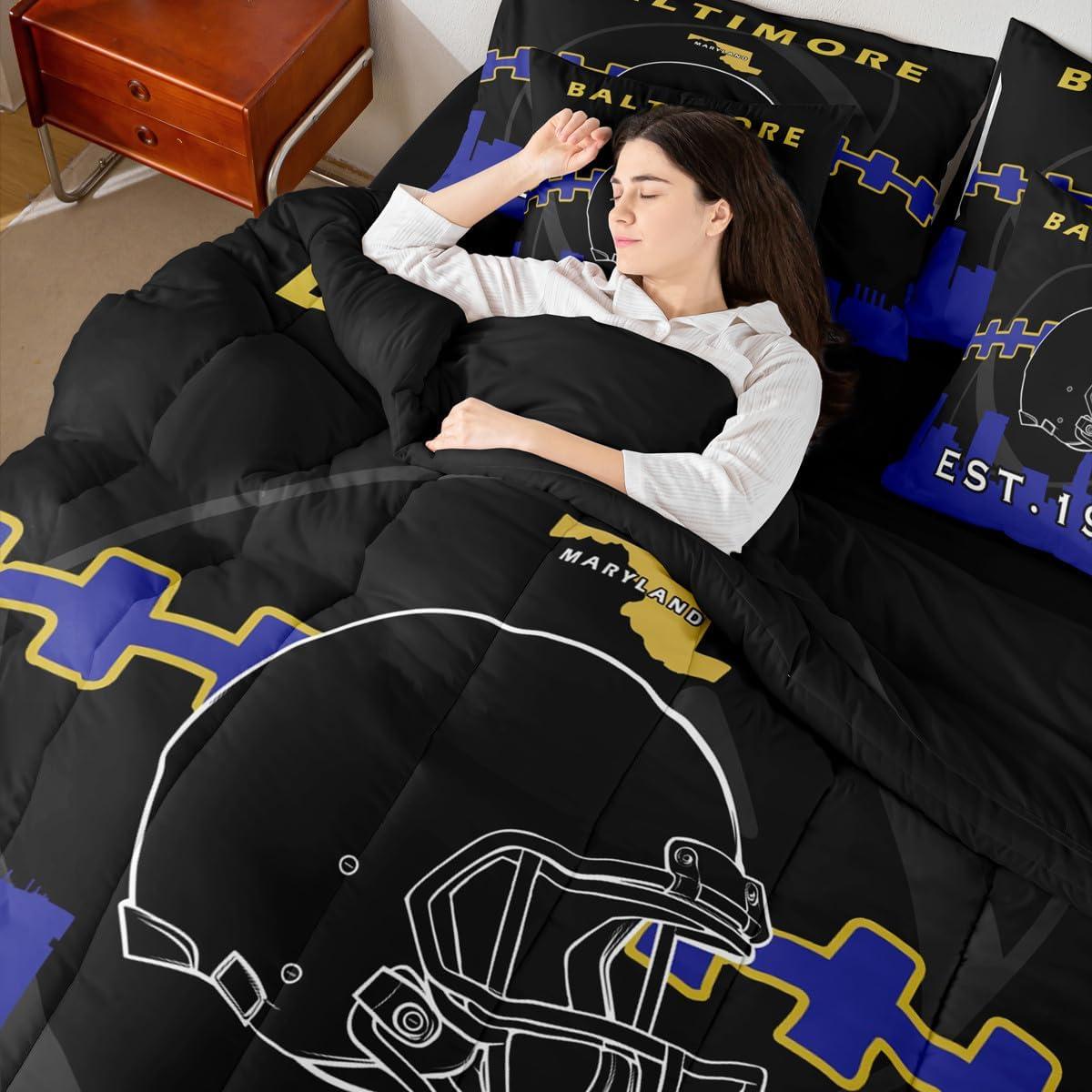 Juego de Edredón 7 Piezas Erosebridal Individual Fútbol