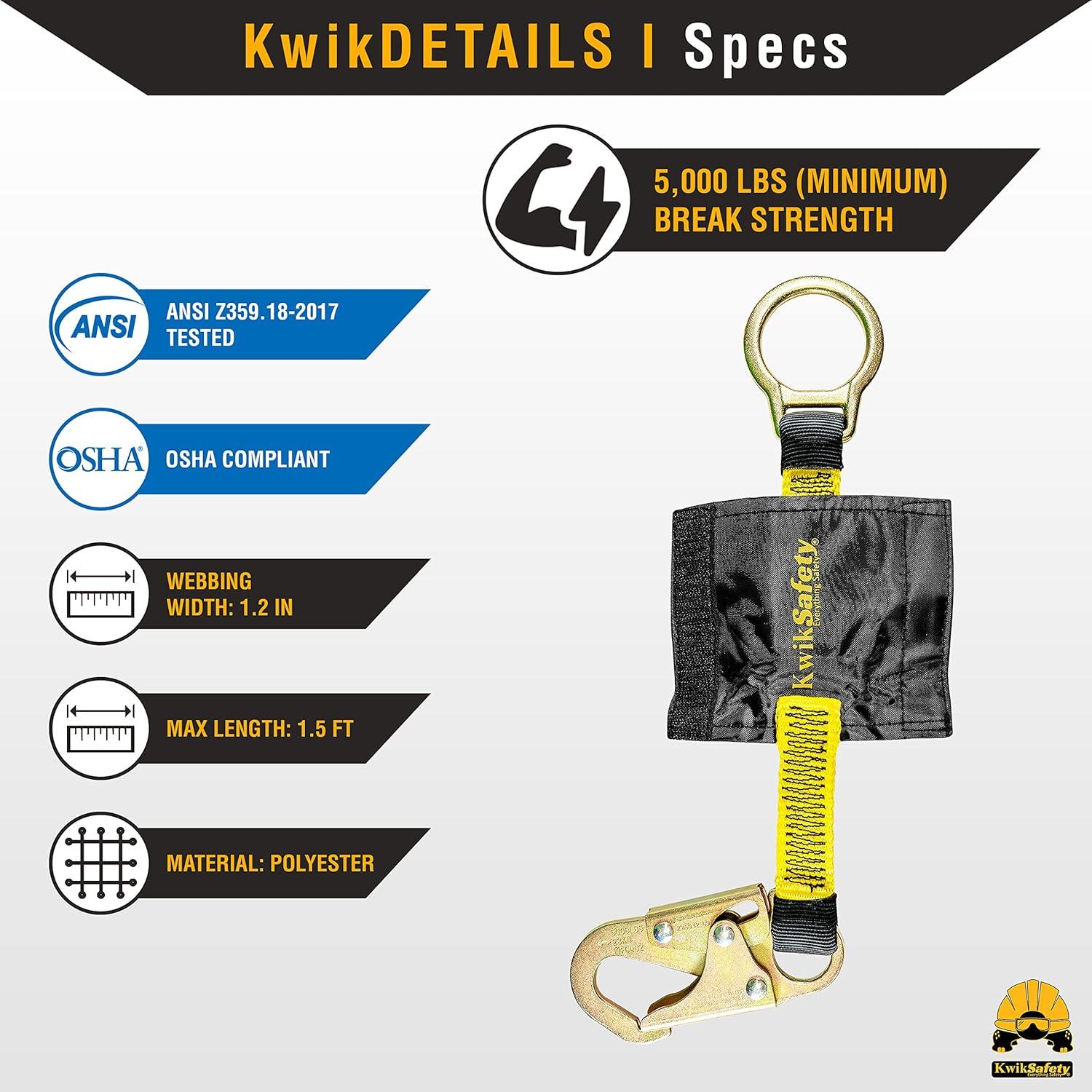 Extensor Dorsal D-Ring KwikSafety 45.72 cm Seguridad Caídas