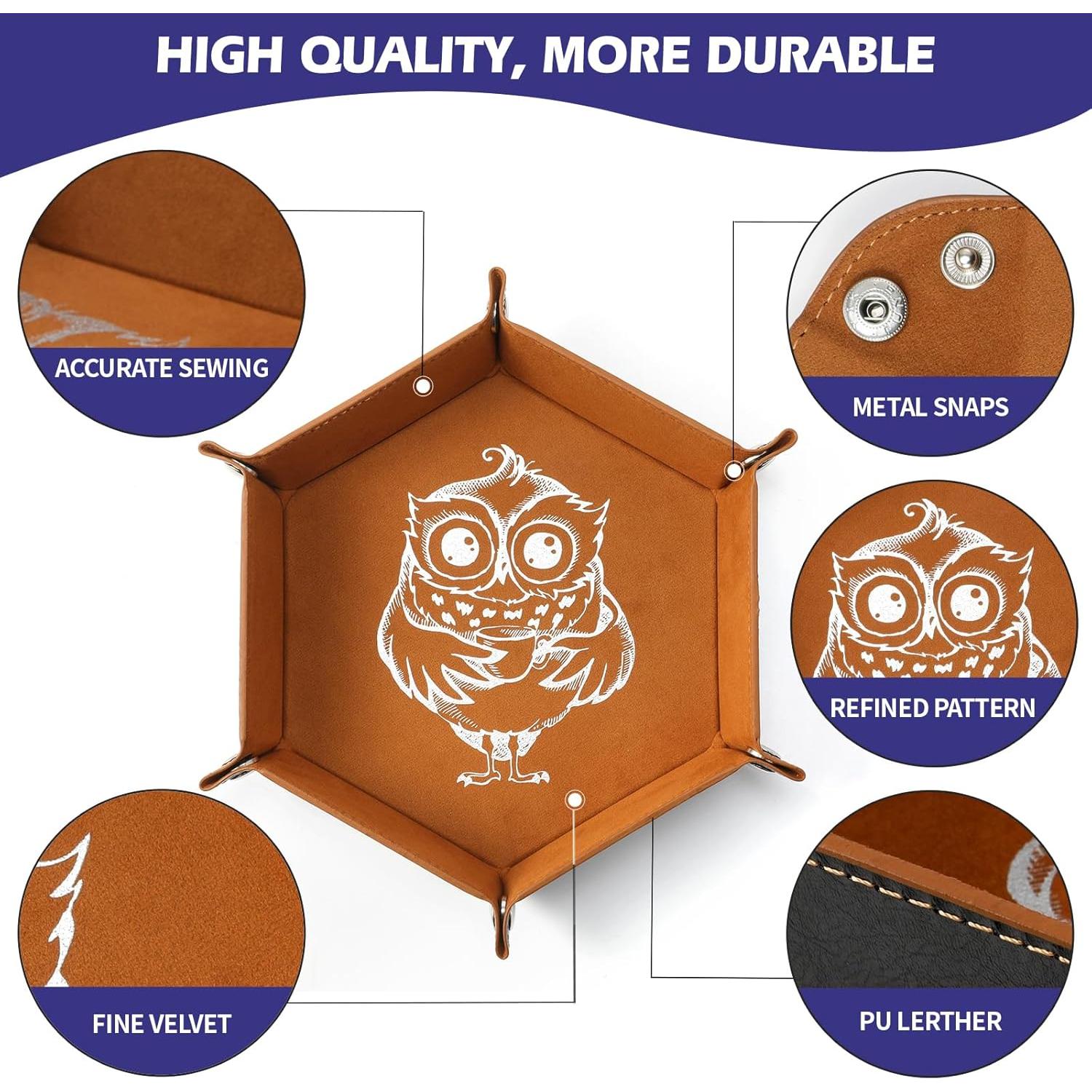 Bandeja de Dados Plegable Grajar Animales Hexagonal 20.32 cm