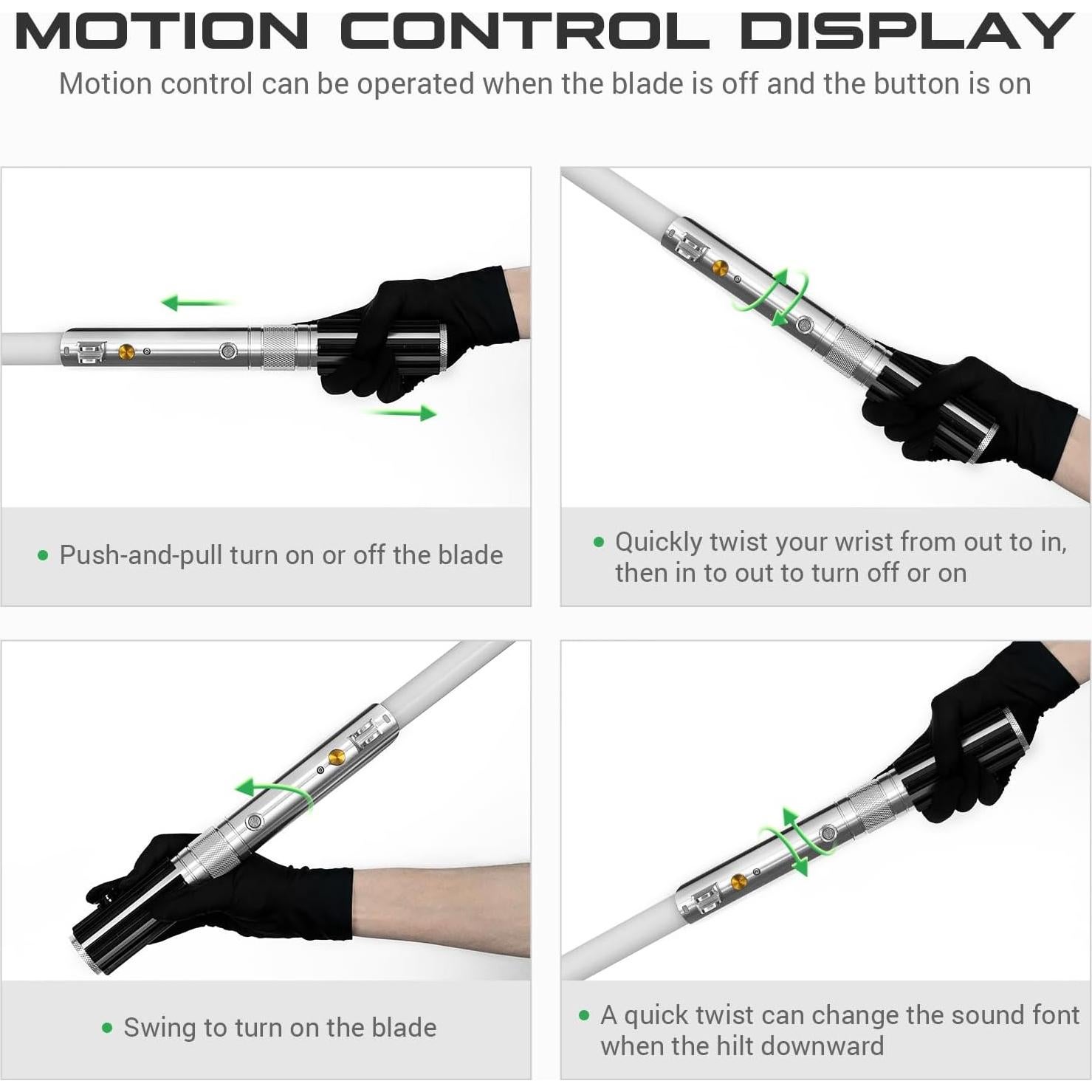 Sable de Luz DAMIENSABER RGB V3 91.44 cm Mango Metal Recargable