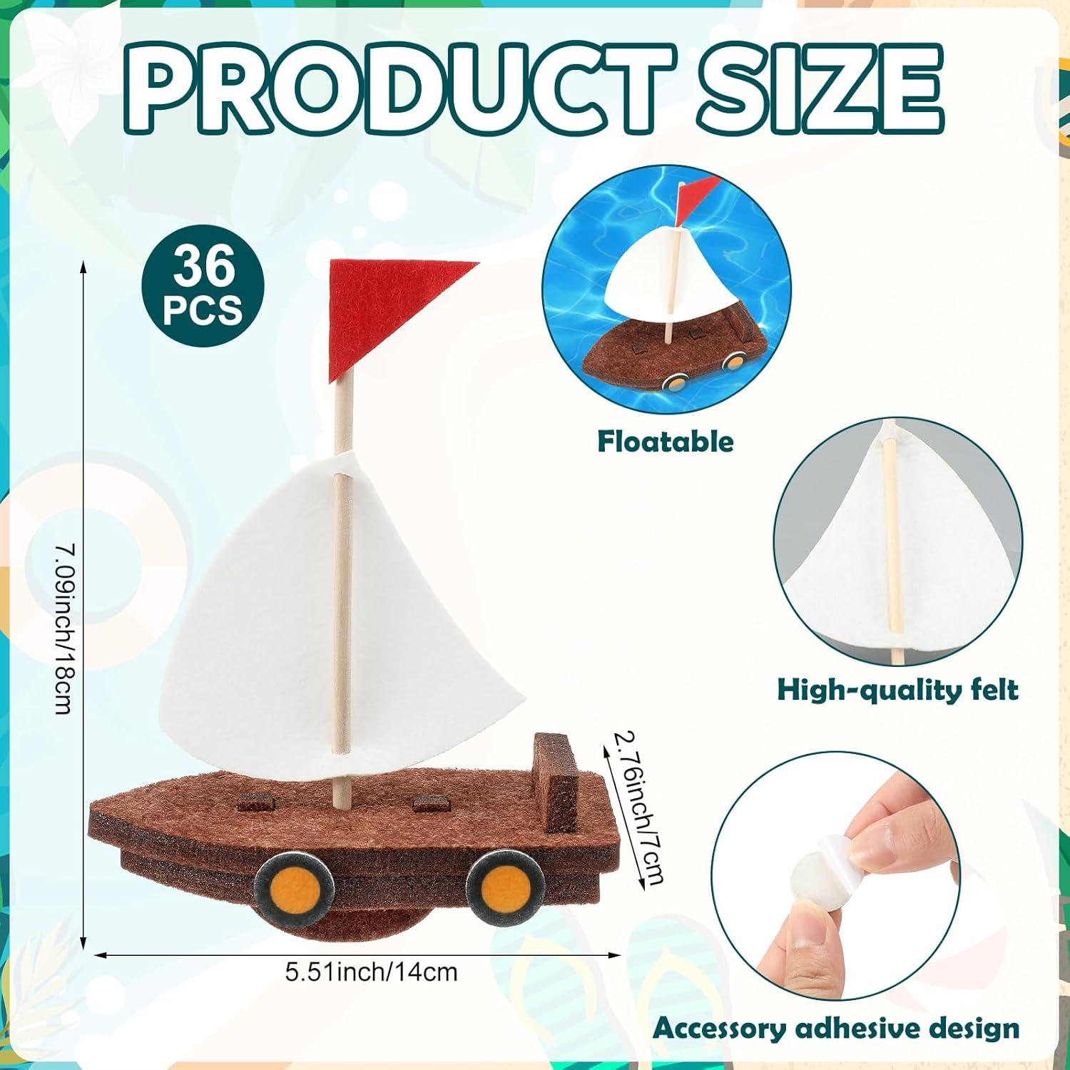 Kit de Artesanía Barco Flotante 3D Hahafelt 36 Piezas