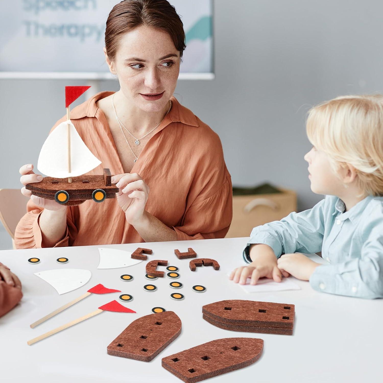 Kit de Artesanía Barco Flotante 3D Hahafelt 36 Piezas