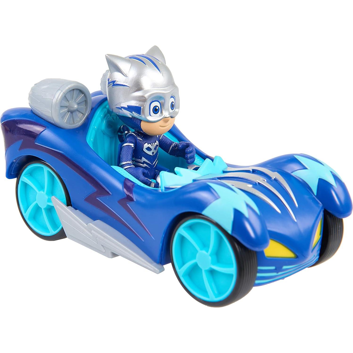Vehículo Turbo Blast Cat-Car PJ Masks con figura Catboy 7.62 cm