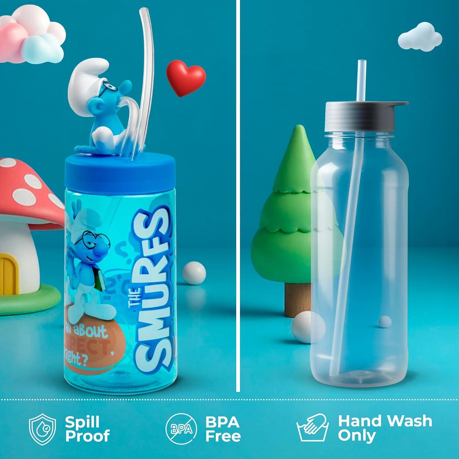 Taza de Viaje Pitufo Cerebrito 12 oz con Tapa y Pajilla