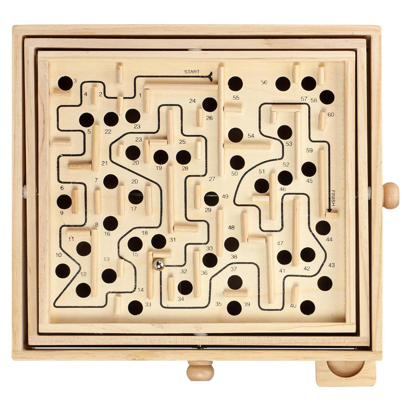 Juego de Laberinto de Madera Sterling con 60 Puntos de Paso