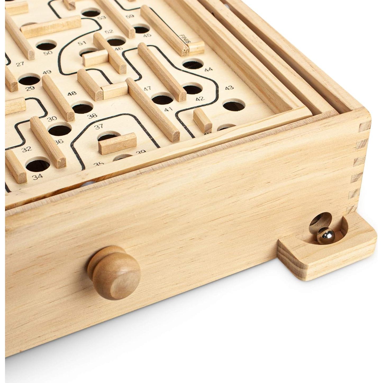 Juego de Laberinto de Madera Sterling con 60 Puntos de Paso