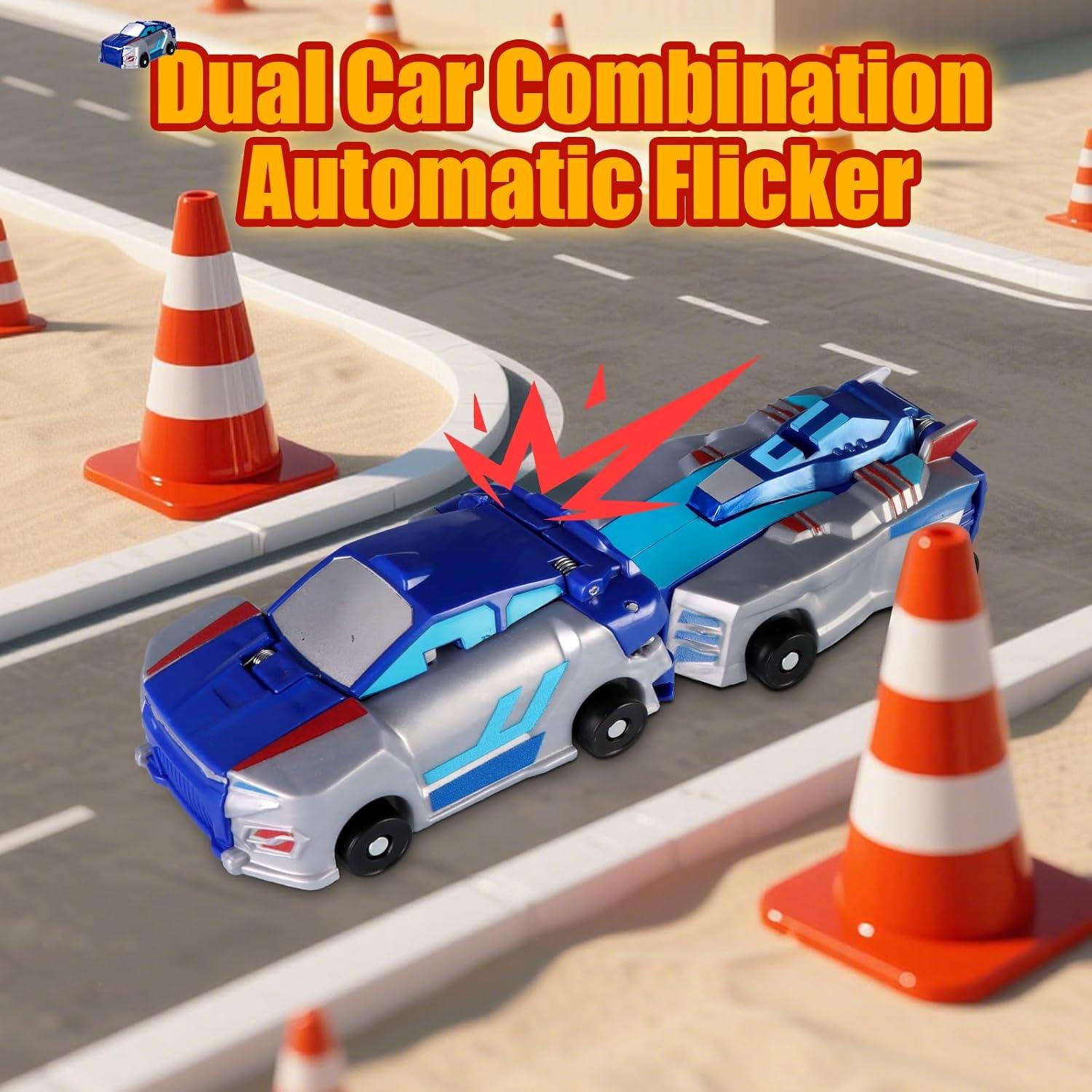 Coche Transformador Dinosaurio Azul GENÉRICO 11.9x5.1x14 cm