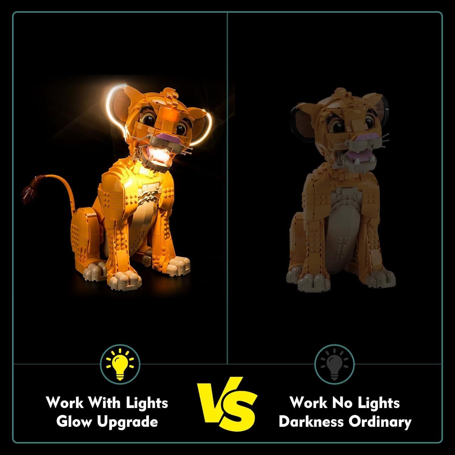 Kit de Luz LED LocoLee para Lego 43247 Joven Simba El Rey León